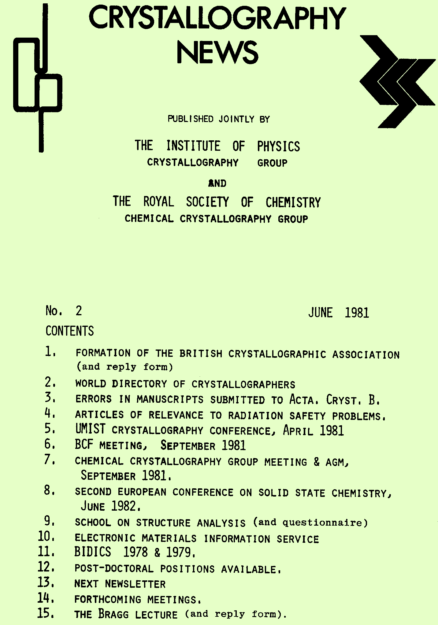 Front cover June 1981 no.2