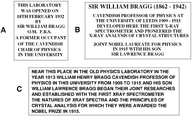 Bragg memorials