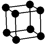 cube with ball at each corner