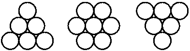 3 rafts of spheres